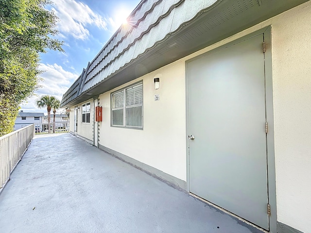 view of home's exterior featuring a patio