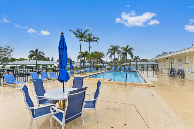 view of pool with a patio area