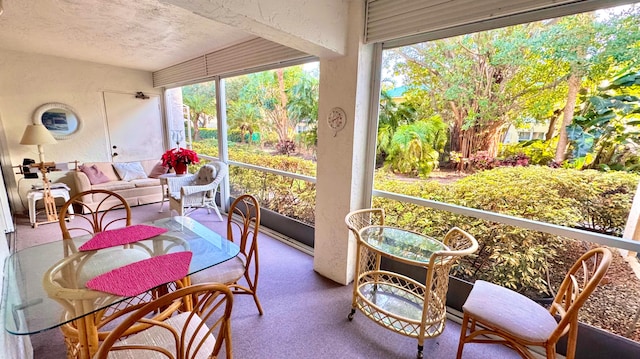 sunroom with plenty of natural light