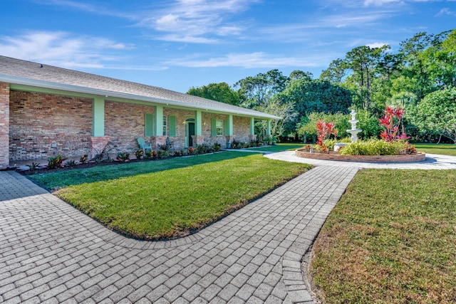 view of yard featuring a porch