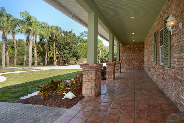 view of patio / terrace featuring covered porch