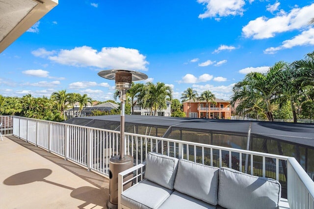 balcony with an outdoor hangout area