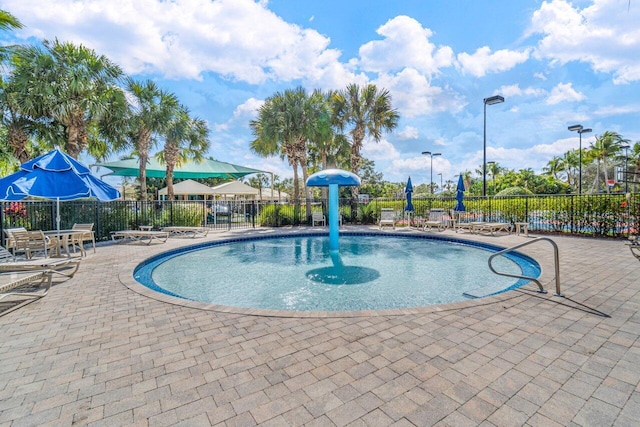 view of pool with a patio area