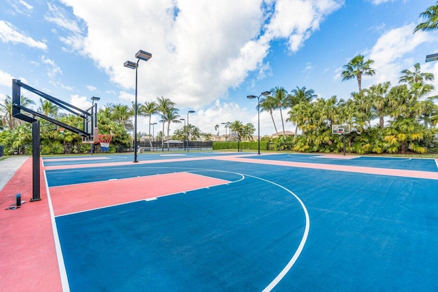 view of sport court