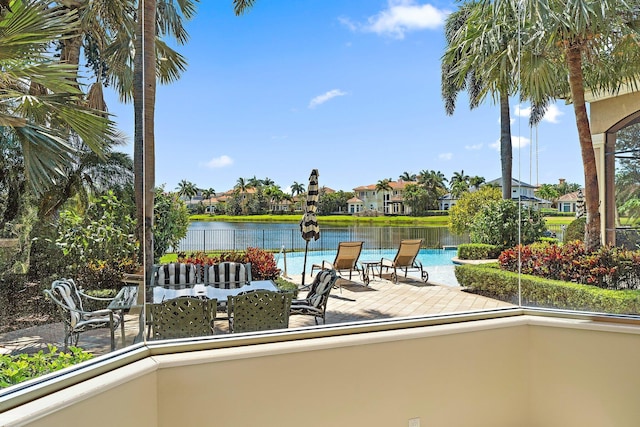 135 Playa Rienta Way, Palm Beach Gardens, FL 33418 - water view with fence and nearby suburban area