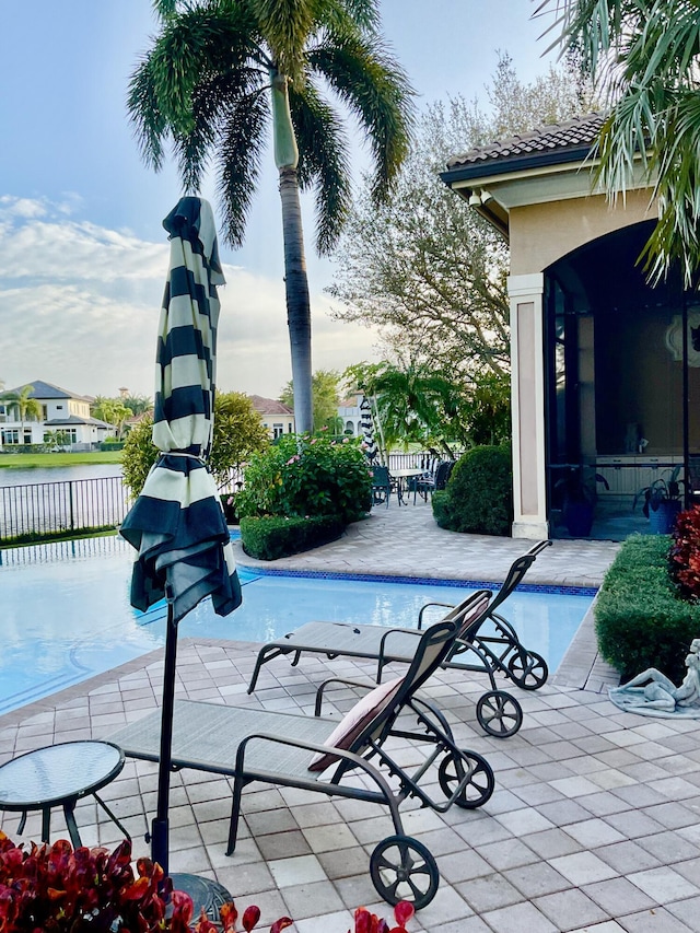 view of pool with a patio area