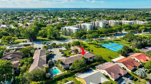 birds eye view of property