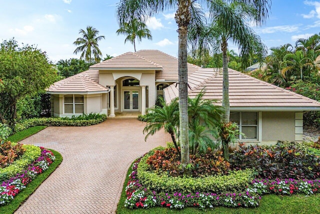 view of front of home featuring french doors