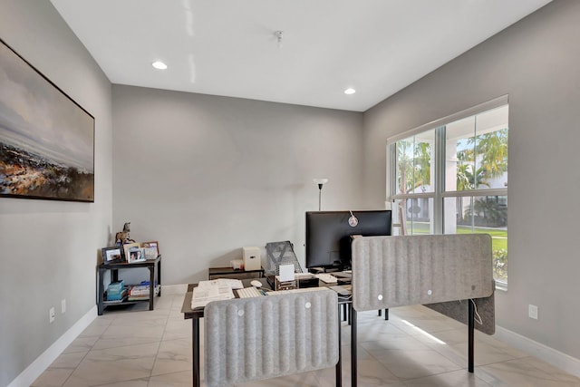 office area featuring plenty of natural light