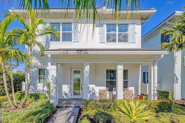 view of front of home with a porch