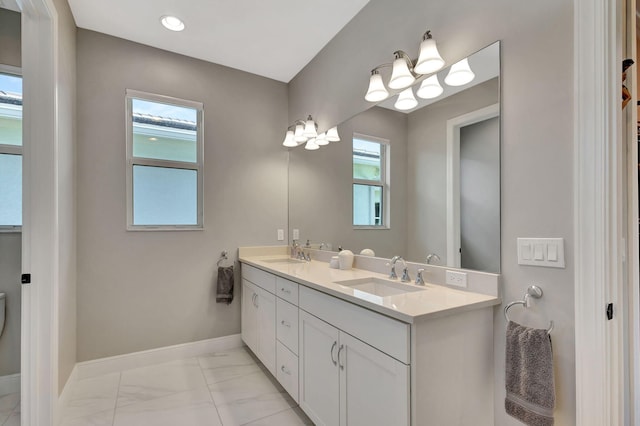 bathroom with vanity