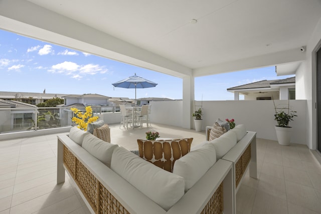 view of patio with outdoor lounge area