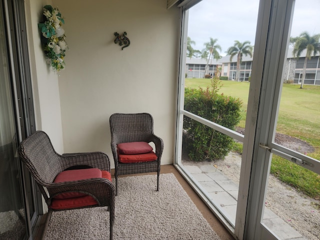 view of sunroom / solarium