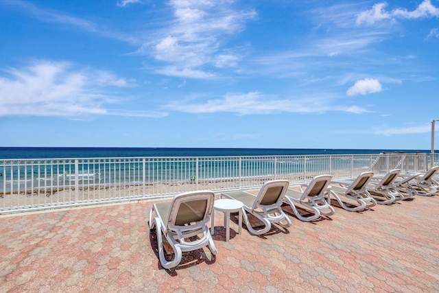 3456 S Ocean Blvd Unit 2060, Palm Beach, FL 33480 - view of patio featuring view of water and beach