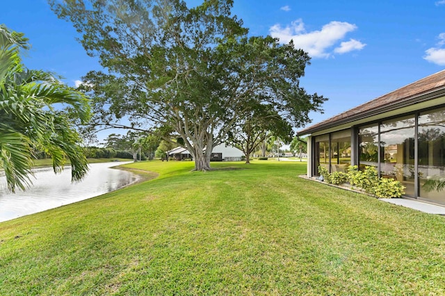 5650 Parkwalk Cir E, Boynton Beach, FL 33472 - view of yard featuring a water view