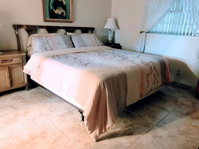 view of tiled bedroom