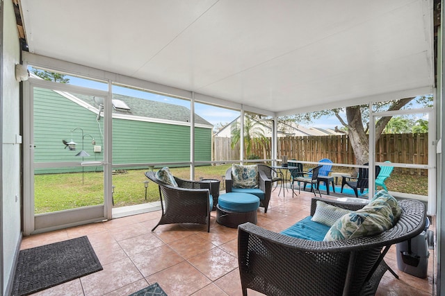 view of sunroom / solarium