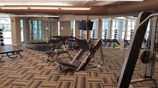 view of workout area