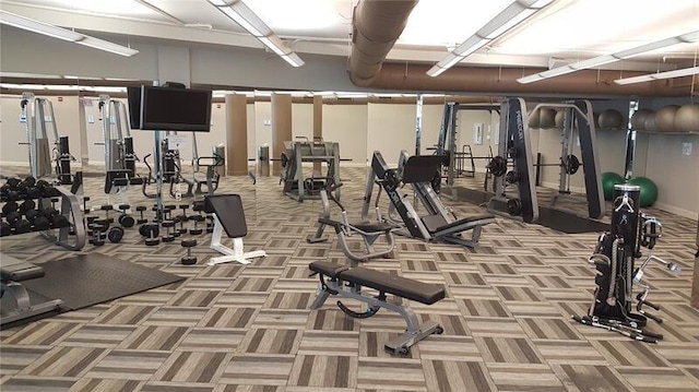 view of workout area