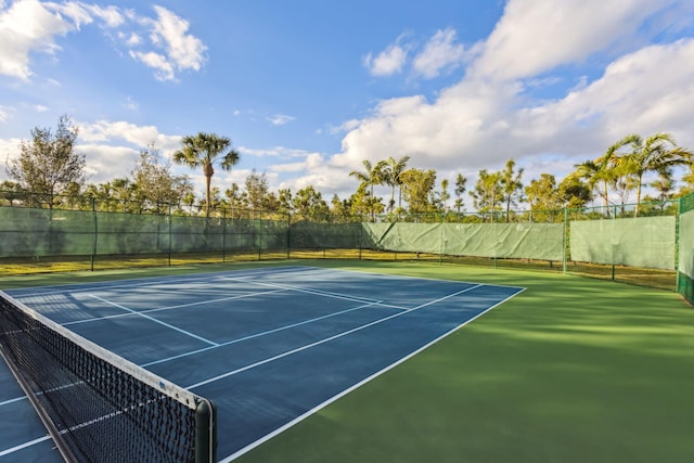 view of tennis court