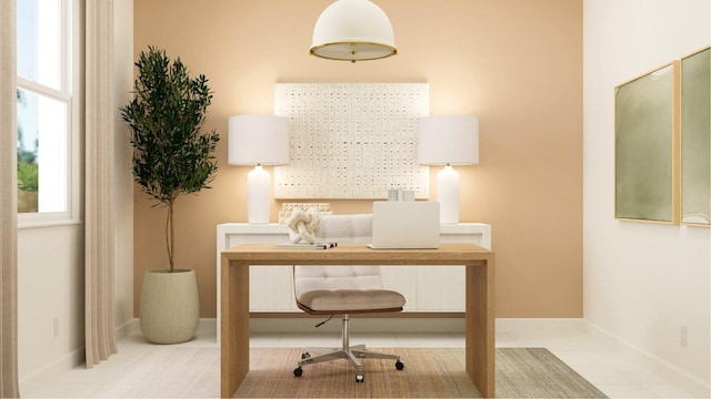 office featuring tile patterned floors