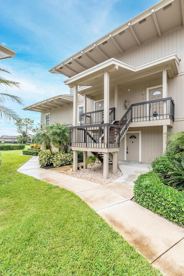 exterior space with a lawn