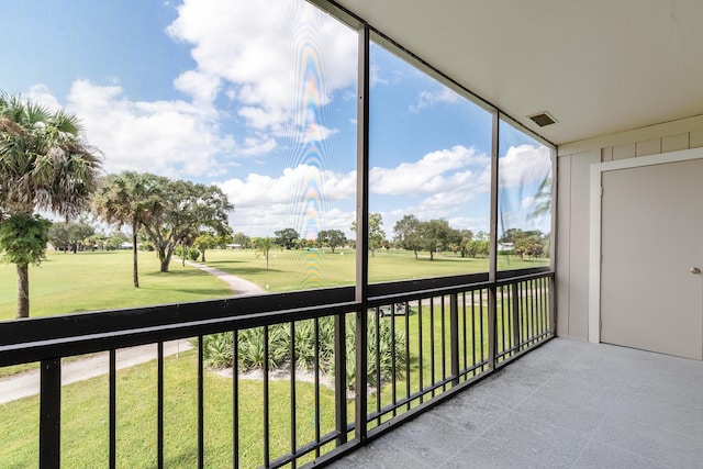 view of sunroom / solarium