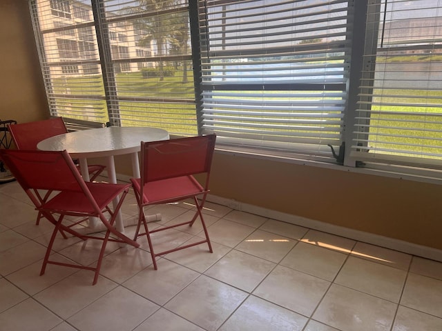 dining room featuring tile patterned floors