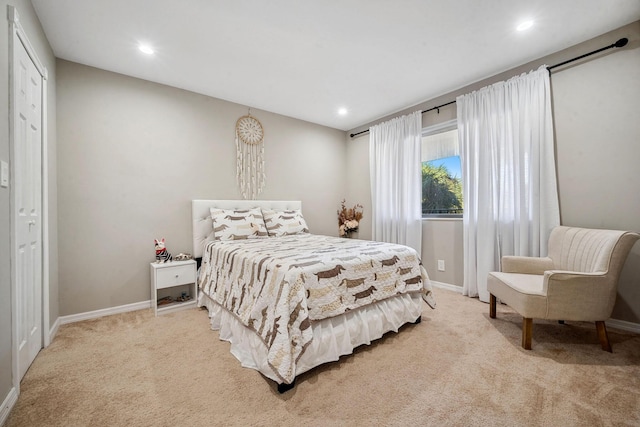 view of carpeted bedroom