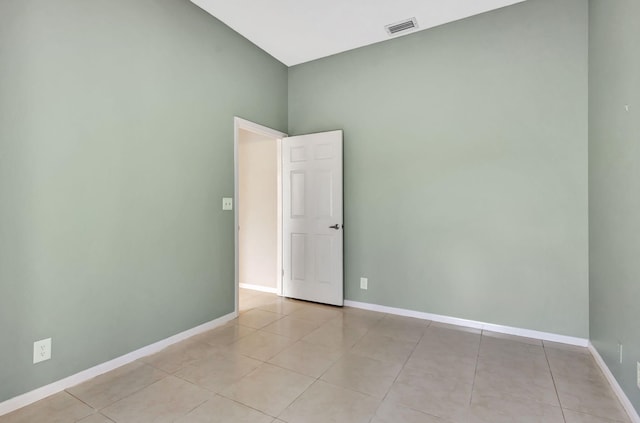 view of tiled spare room