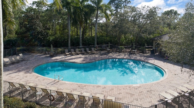 view of pool with a patio area