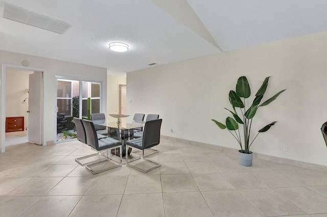 view of tiled dining space