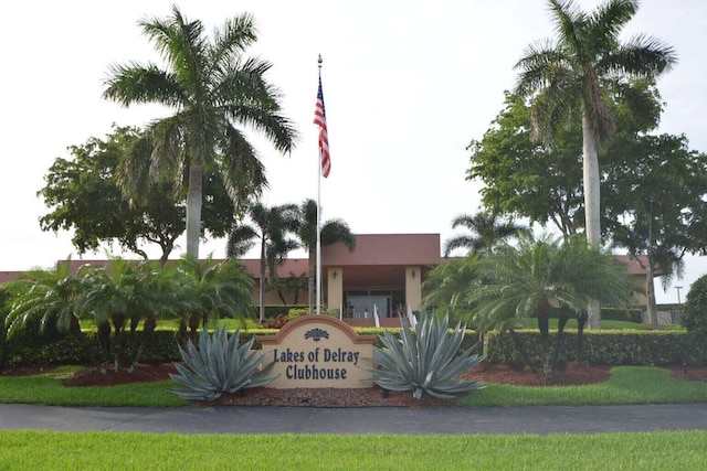 view of community sign