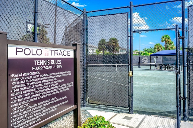 view of tennis court