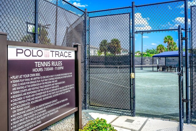 view of sport court with a gazebo