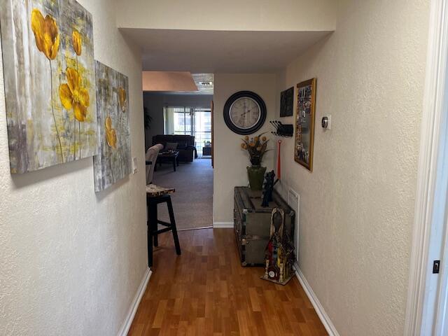 hall featuring hardwood / wood-style floors