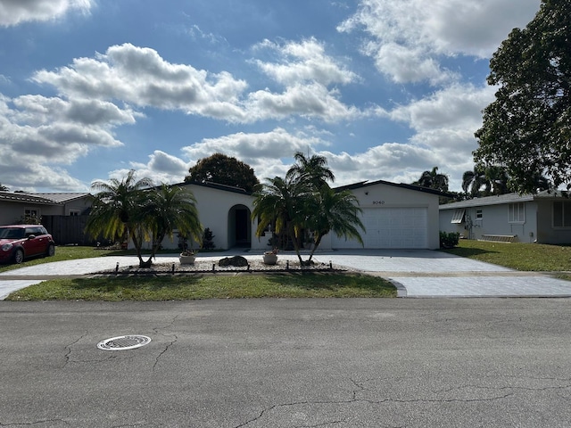 view of front of house featuring a garage