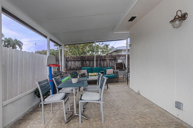 view of patio / terrace featuring outdoor lounge area