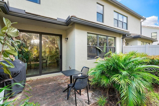 exterior space with a patio