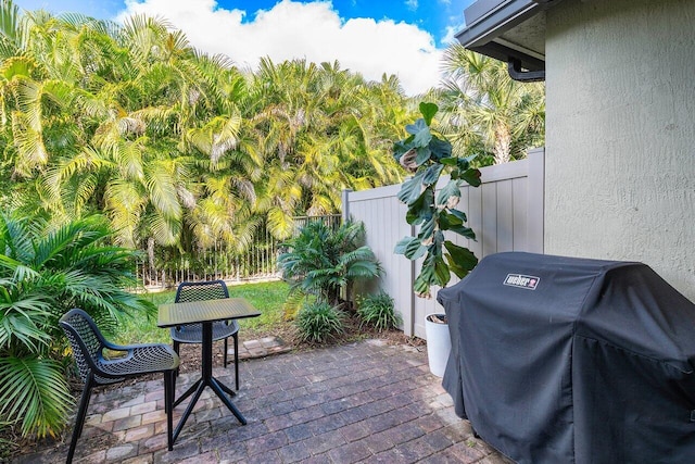 view of patio / terrace with area for grilling