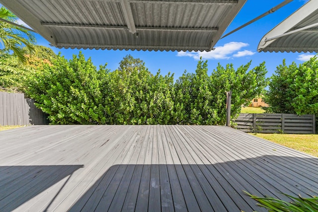 wooden deck with fence