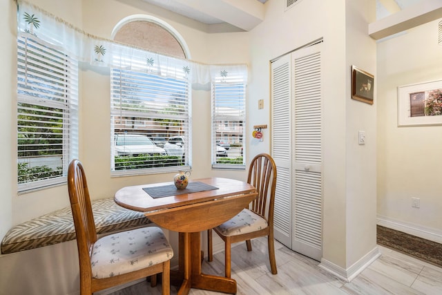 view of dining space