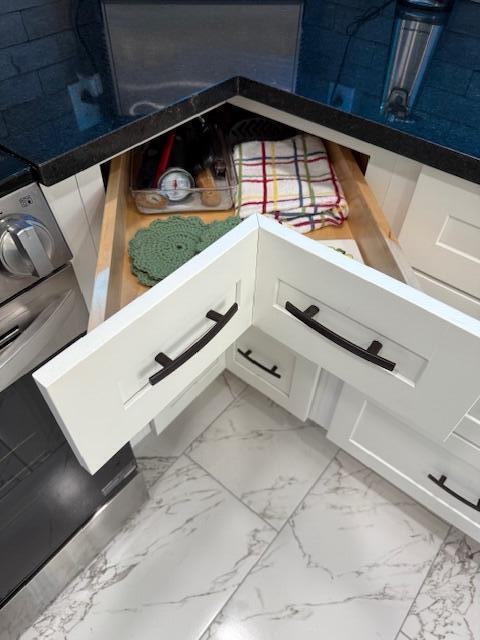 room details featuring white cabinetry