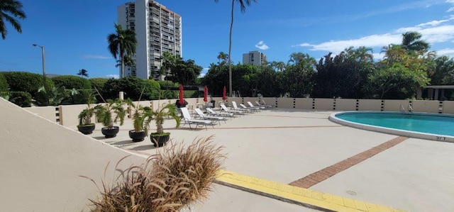 view of pool with a patio