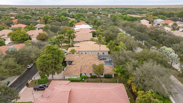 bird's eye view with a residential view