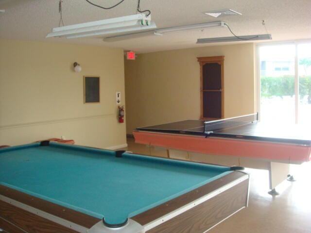 recreation room featuring pool table