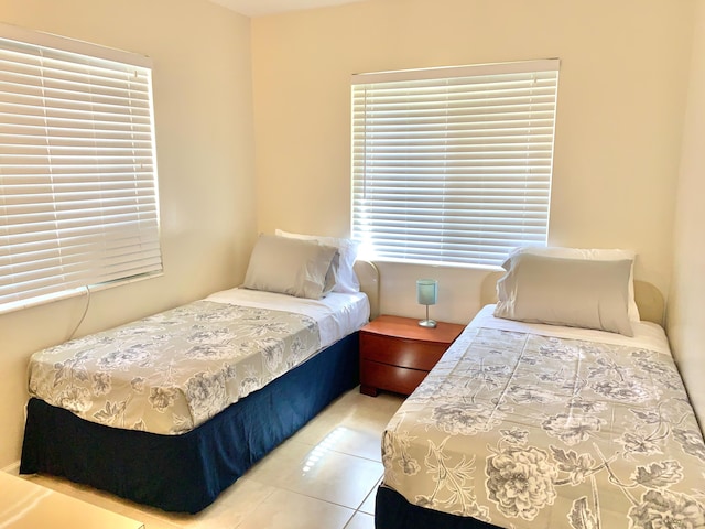 view of tiled bedroom