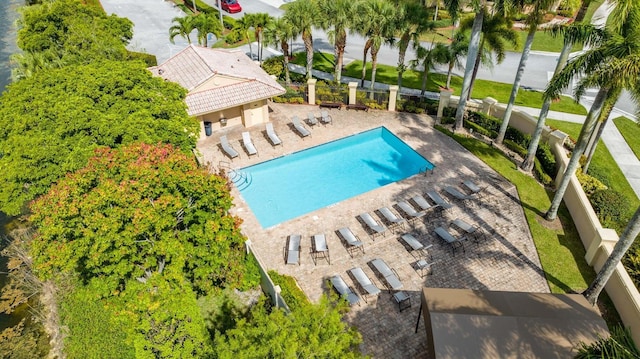 view of pool with a patio