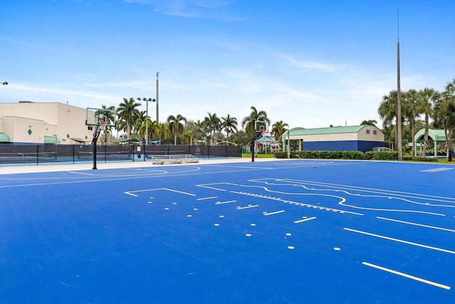 view of sport court