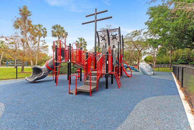 view of jungle gym